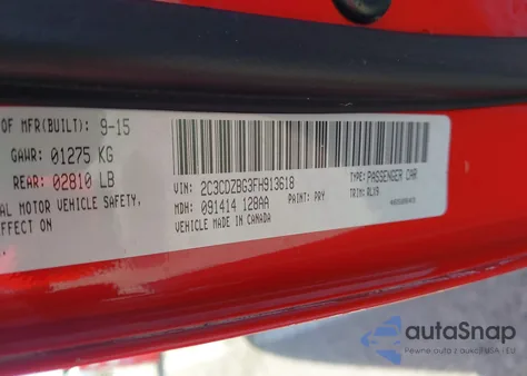 2015 Dodge Challenger Sxt Plus z USA, uszkodzony, nr VIN 2C3CDZBG3FH913618